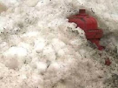Fire Hydrant Buried in Snow
