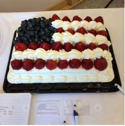 American Flag Dessert on the DR Sideboard