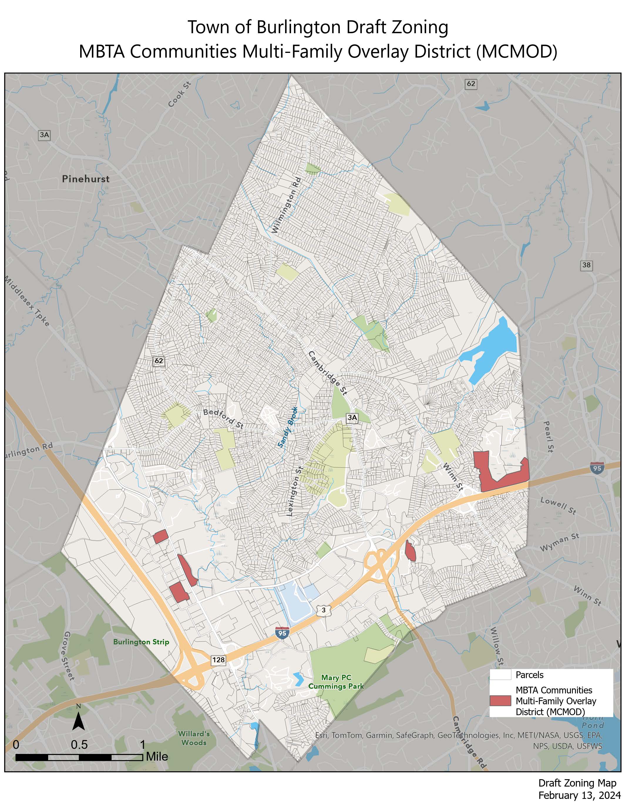 Burlington MBTA Communities Zoning Map