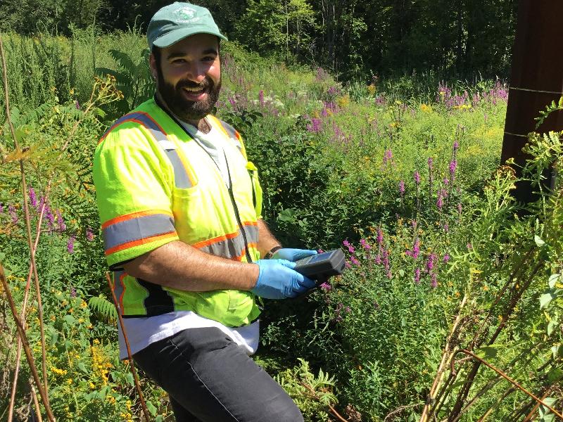 Summer Intern Testing Stormwater Sample