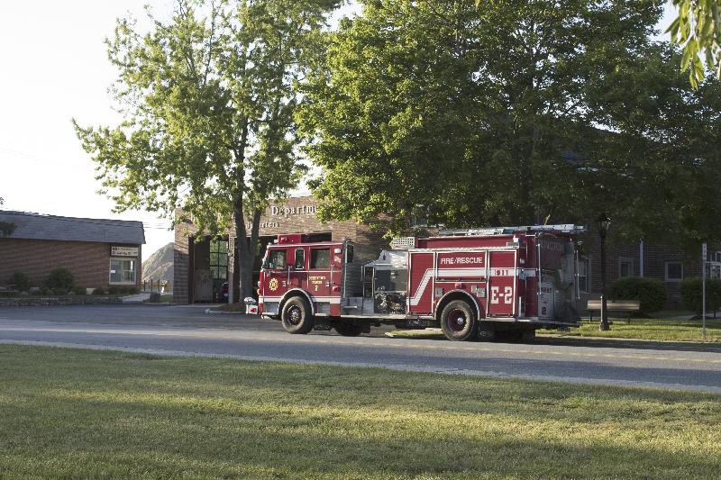 Fire Truck Outside the Burlington Fire Department